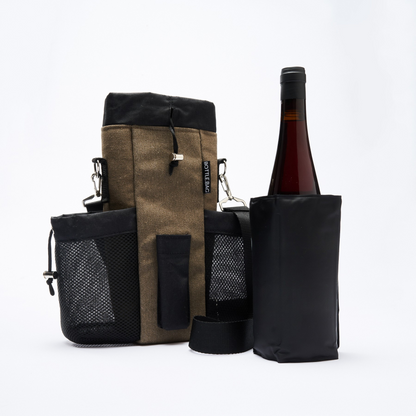 Bottle.Bag Khaki&Black 2.0 - Plus Wine Bundle